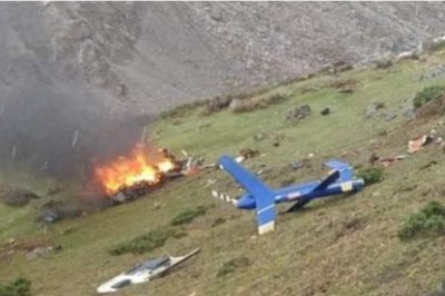 केदारनाथ से लौटते समय गरुड़चट्टी में हेलीकॉप्टर हुआ क्रैश, पायलट समेत सात लोगों की मौत