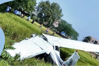 रीवा में मंदिर के गुंबद से टकराकर ट्रेनी प्लेन क्रैश, पायलट की मौत और प्रशिक्षु घायल