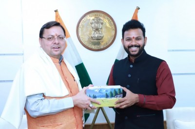 मुख्यमंत्री श्री पुष्कर सिंह धामी ने केन्द्रीय नागरिक उड्डयन मंत्री श्री किंजरापु राममोहन नायडू से की भेंट