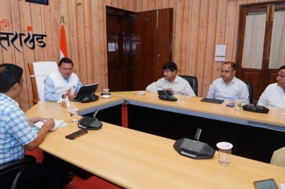 मुख्यमंत्री श्री पुष्कर सिंह धामी सोमवार को मुख्यमंत्री आवास में उच्चस्तरीय बैठक